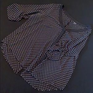 Black polka dot blouse